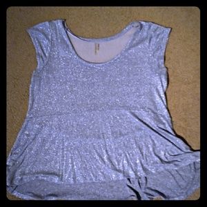 🎉American Eagle Outfitters Silver Peplum Top🎉